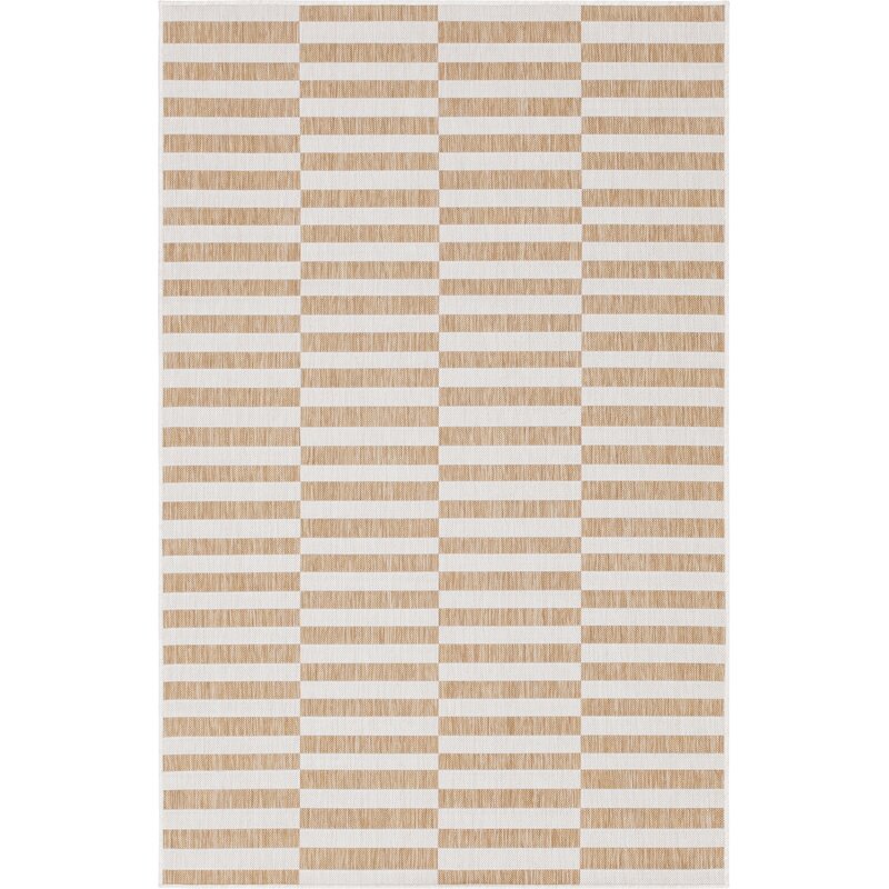 striped outdoor rug