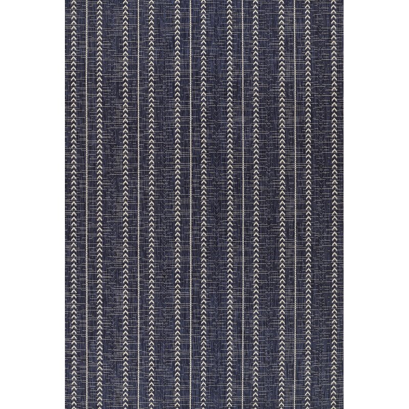 affordable striped navy outdoor rug