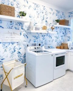 floral laundry room