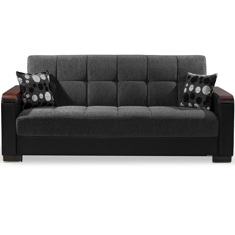 affordable black couch