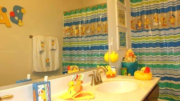 Yellow Duck Bath Mat, Watercolor Cute Shower Bathroom Decor Non