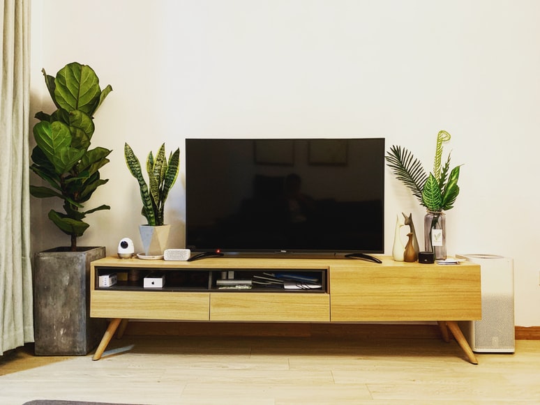 entertainment center with tv